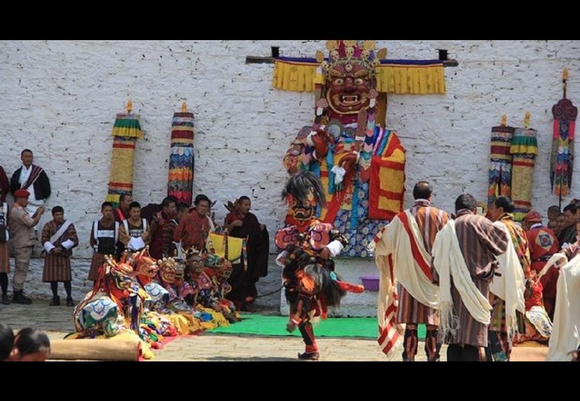 HM graced the last day of the Tsechu, 2019