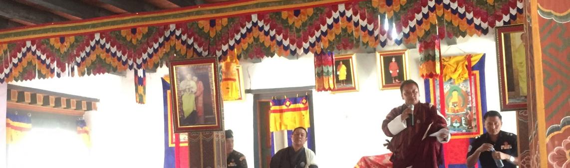 Primary Round Election Coordination Meeting at Dogar Gewog Hall with relevant stakeholders