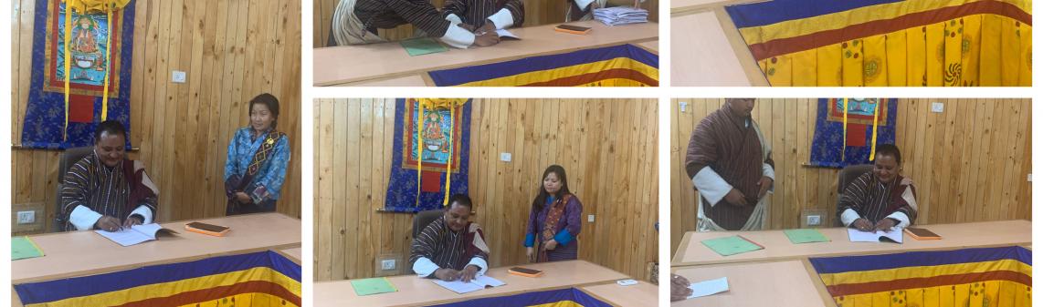 AUP was signed between Dasho Dzongda and Sector Heads- 2019.