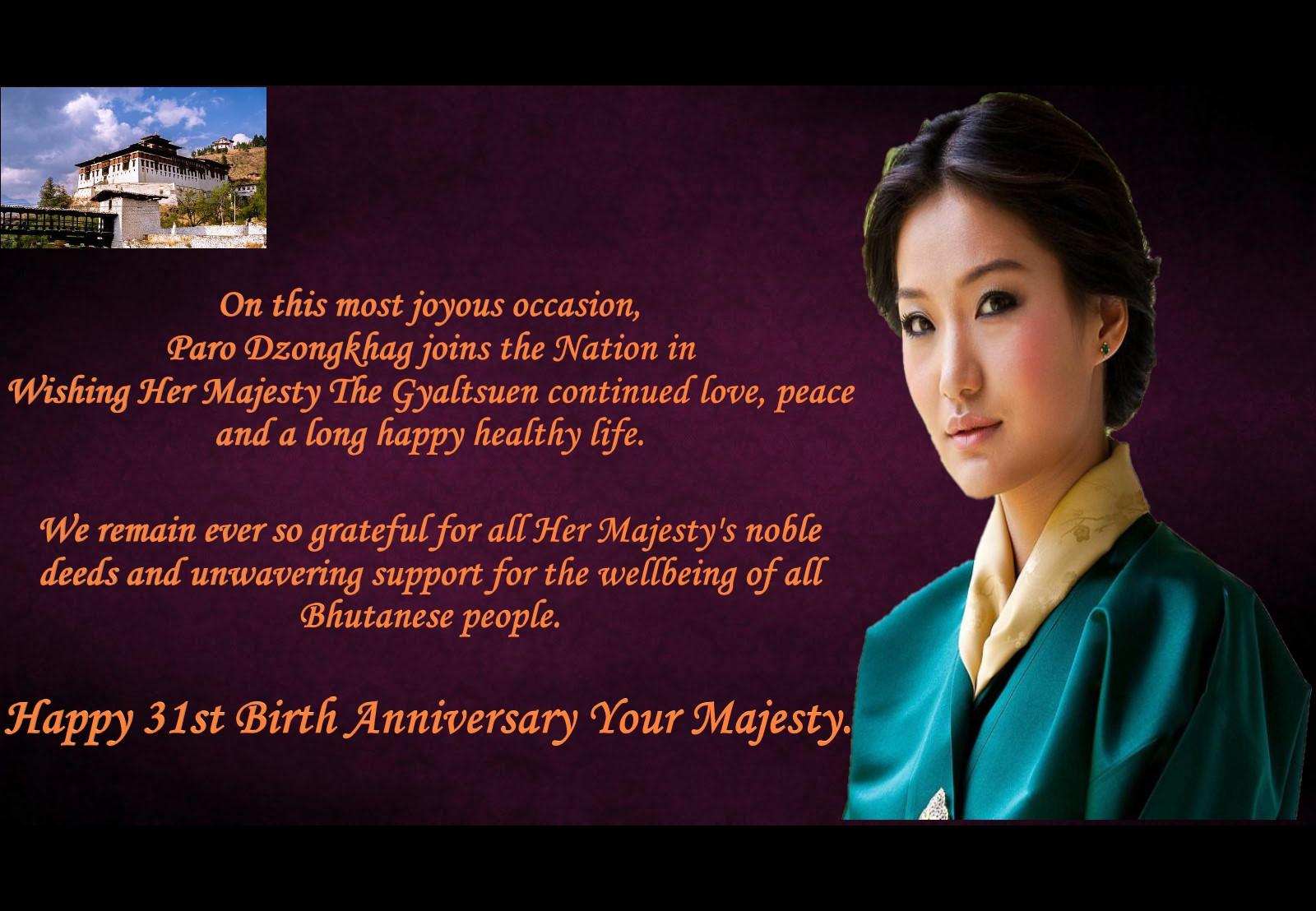 HM Gyaltsuen's 31st Birth Anniversary