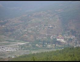 Birdseye view of Rinpung Dzong with Museum at the backdrop 