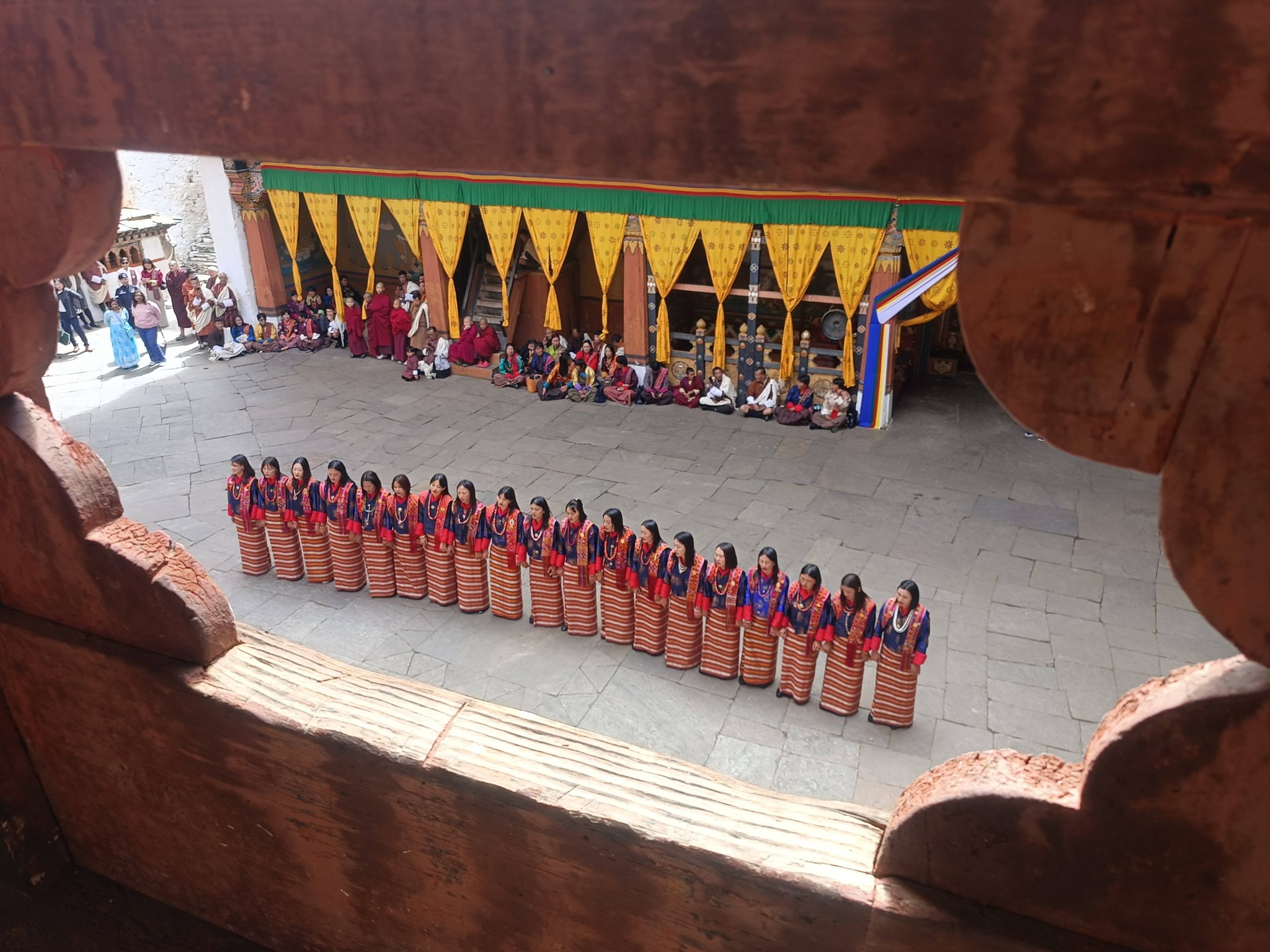 The Annual Paro Tshechu Chhamjug is being held today at the Rinpung Dzong.